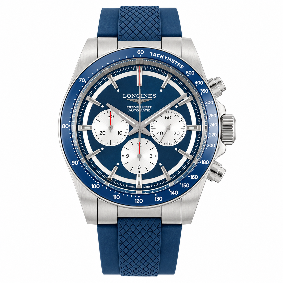 Longines Conquest Automatic Chronograph Blue Dial Blue Bezel