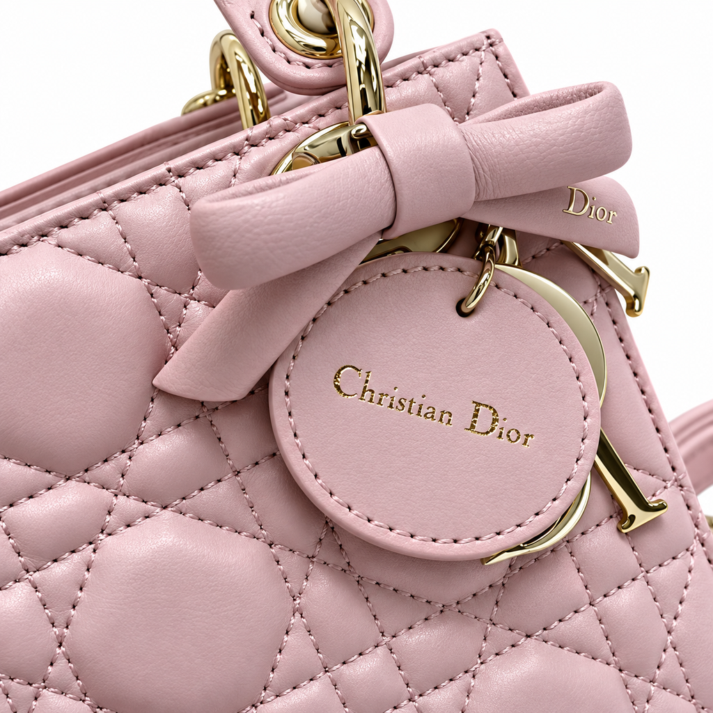 Dior Cannage Quilted Compact Travel Bag 17cm