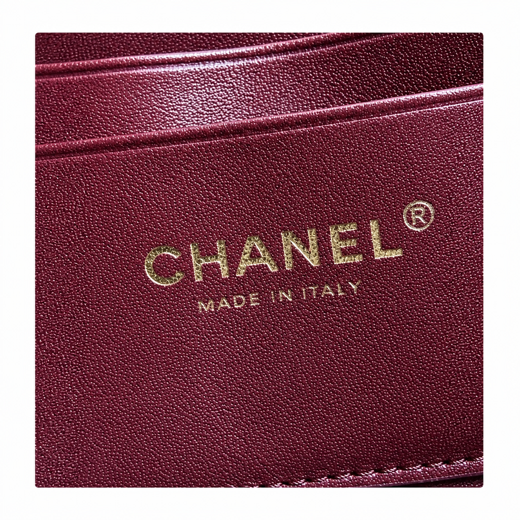 Chanel Croc-Embossed Zip Top Handle Chain Bag in Grey