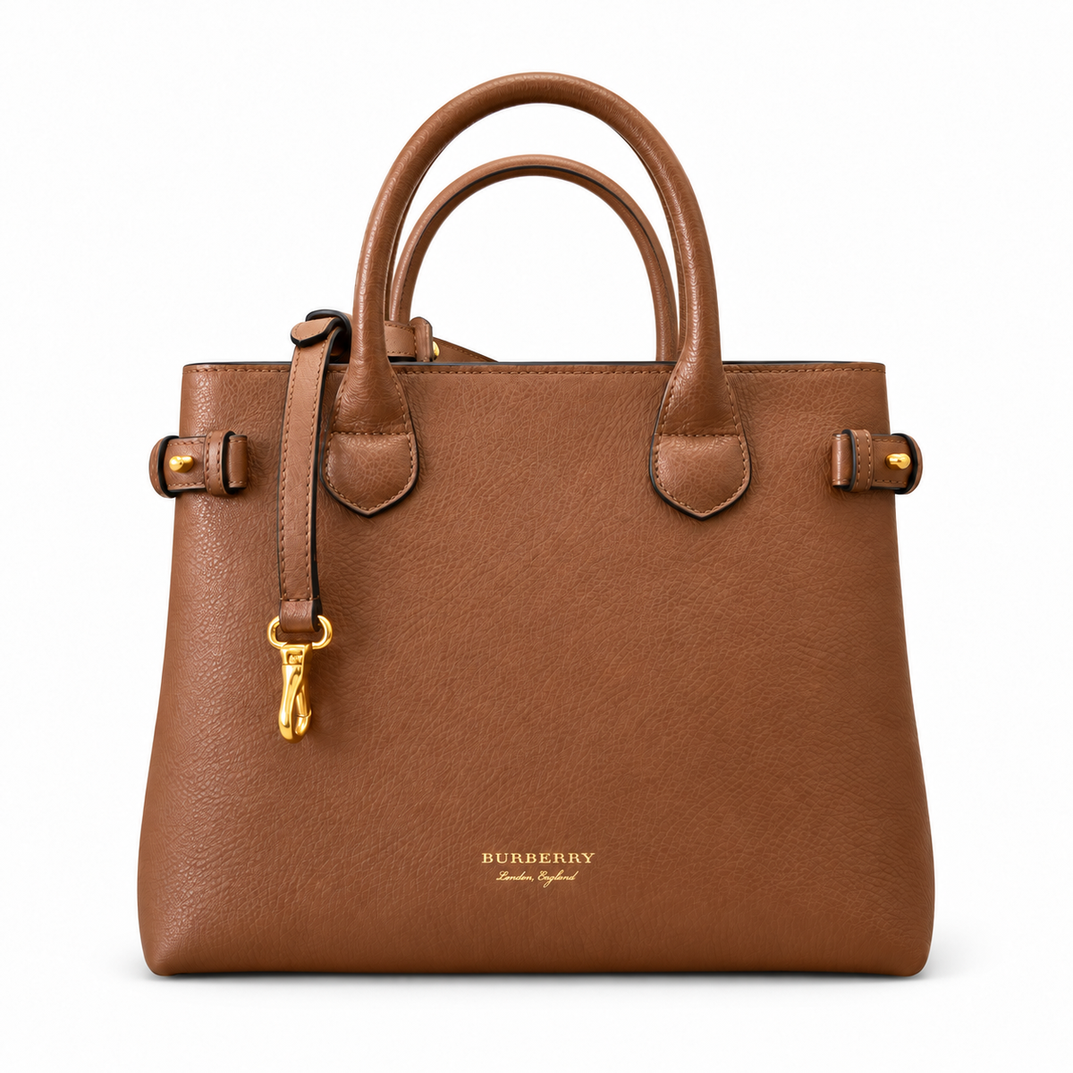 Burberry Tan Heritage Check Accent Handbag
