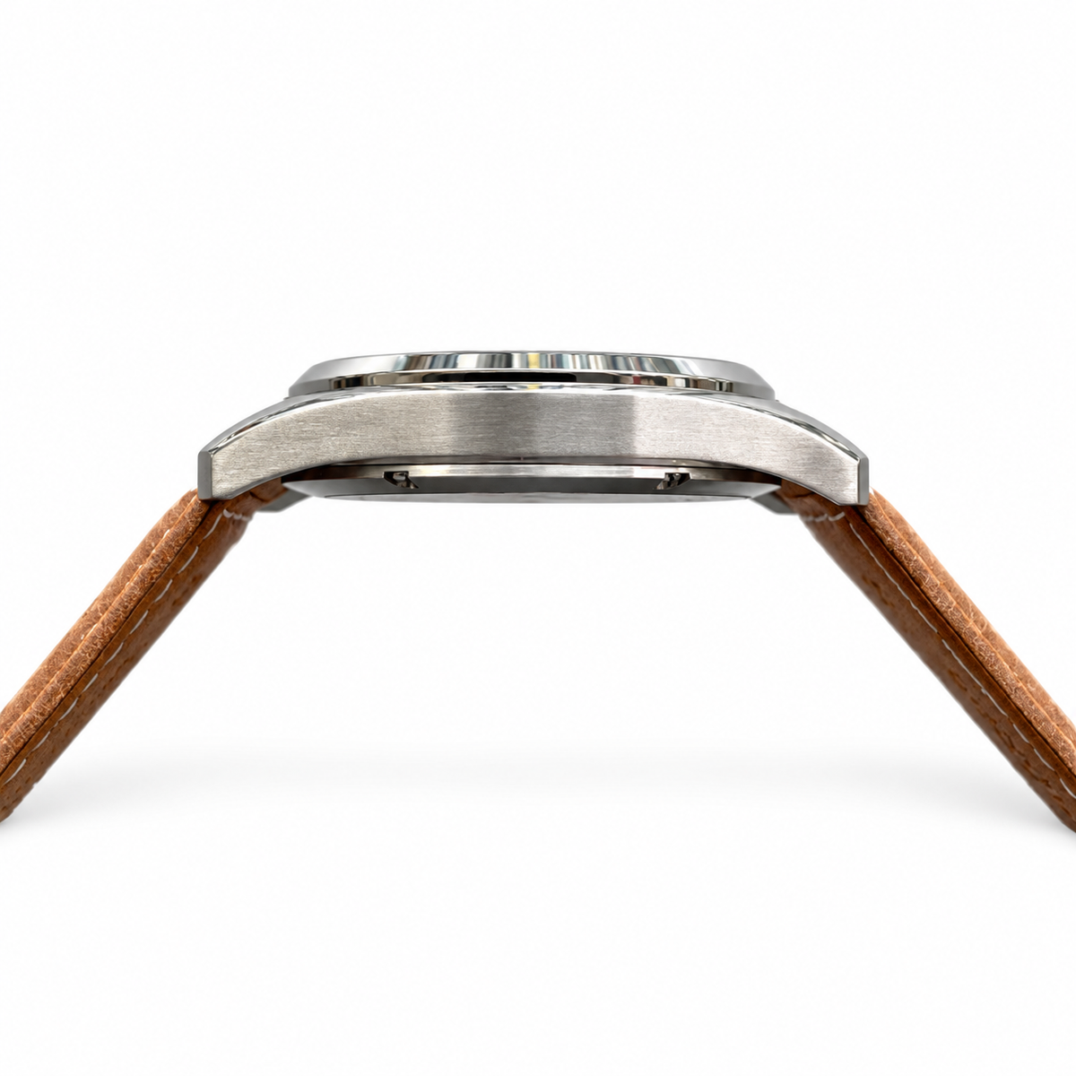 Longines Spirit Automatic Chronometer Watch – Olive Green Dial & Tan Leather Strap