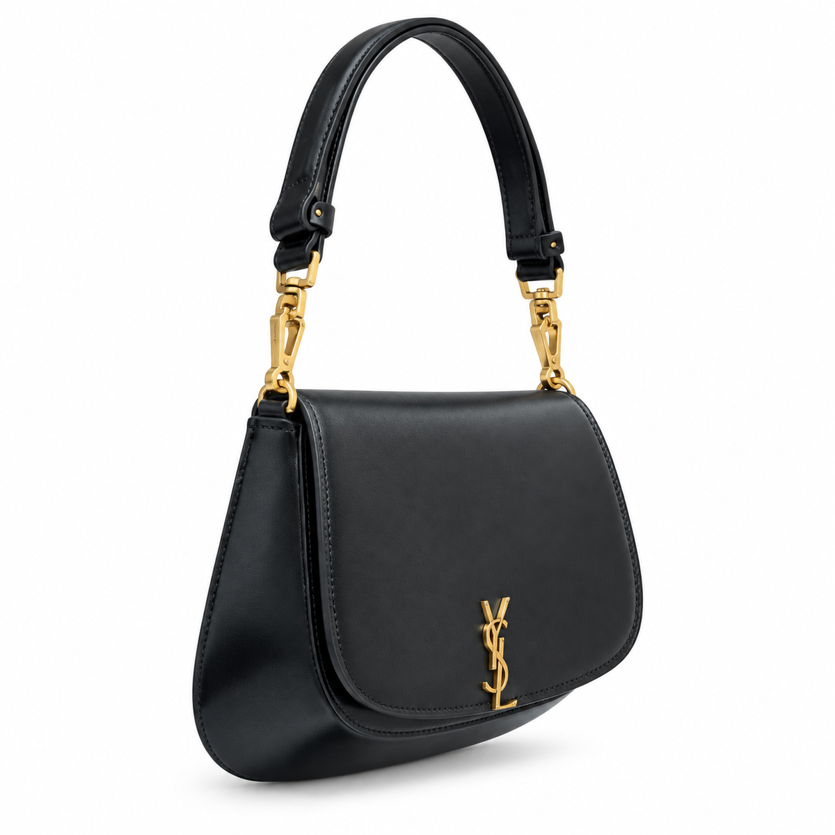 Saint Laurent YSL Voltaire Shoulder Bag – Black Leather