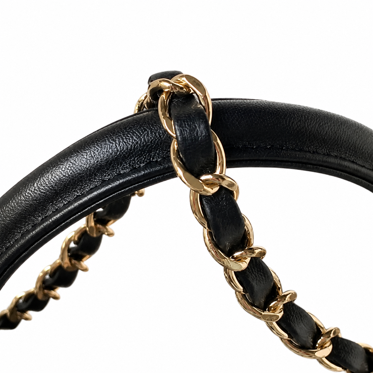 Chanel Trendy CC Top Handle Flap Bag Black Lambskin Gold