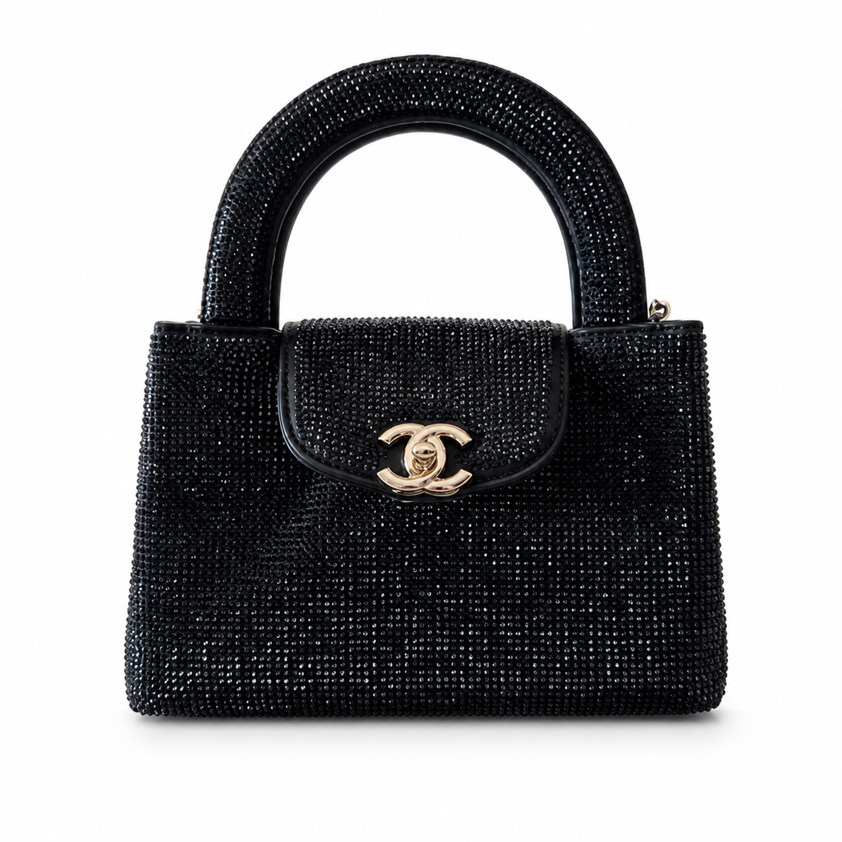 Chanel Crystal-Embellished Mini Shopping Bag