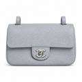 Chanel Classic Quilted Mini Flap Bag | CC Turn-Lock Leather Chain Strap — 13cm