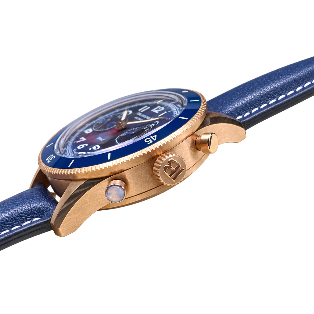 Blancpain Air Command Flyback Chronograph Rose Gold Blue Watch