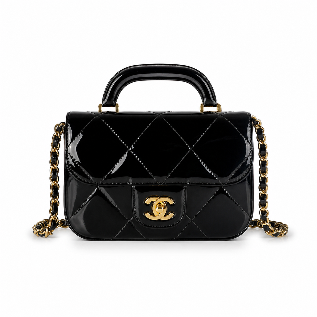 Chanel Classic Quilted Wallet on Chain WOC | CC Turn-Lock Chain Strap — 18cm