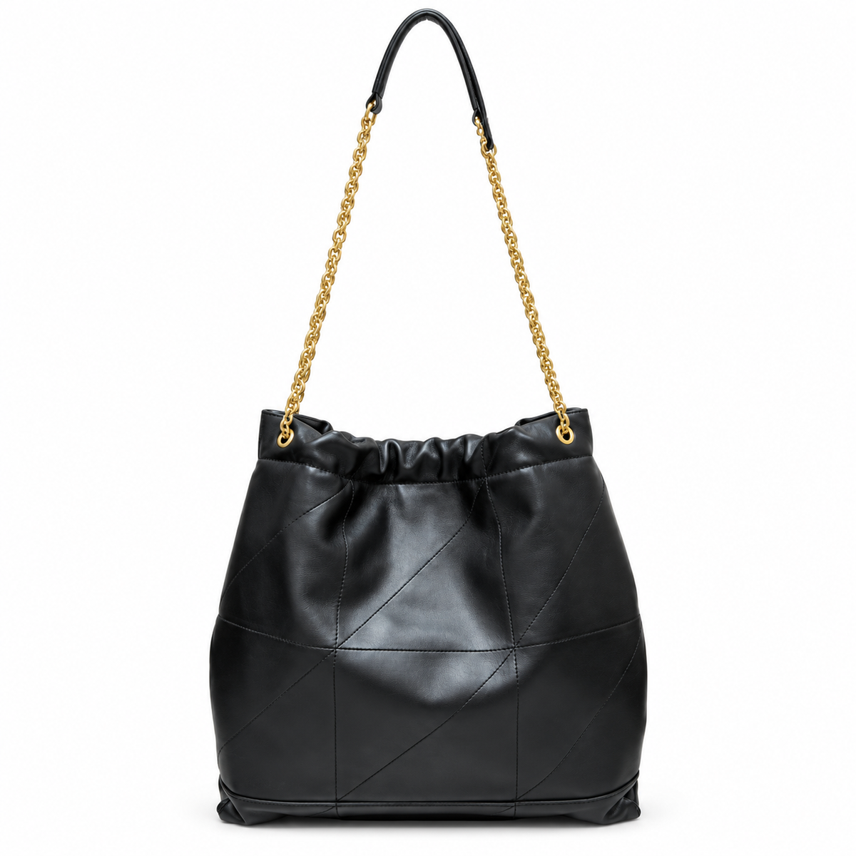 YSL Jamie Bucket Bag Black Quilted Lambskin Gold Chain