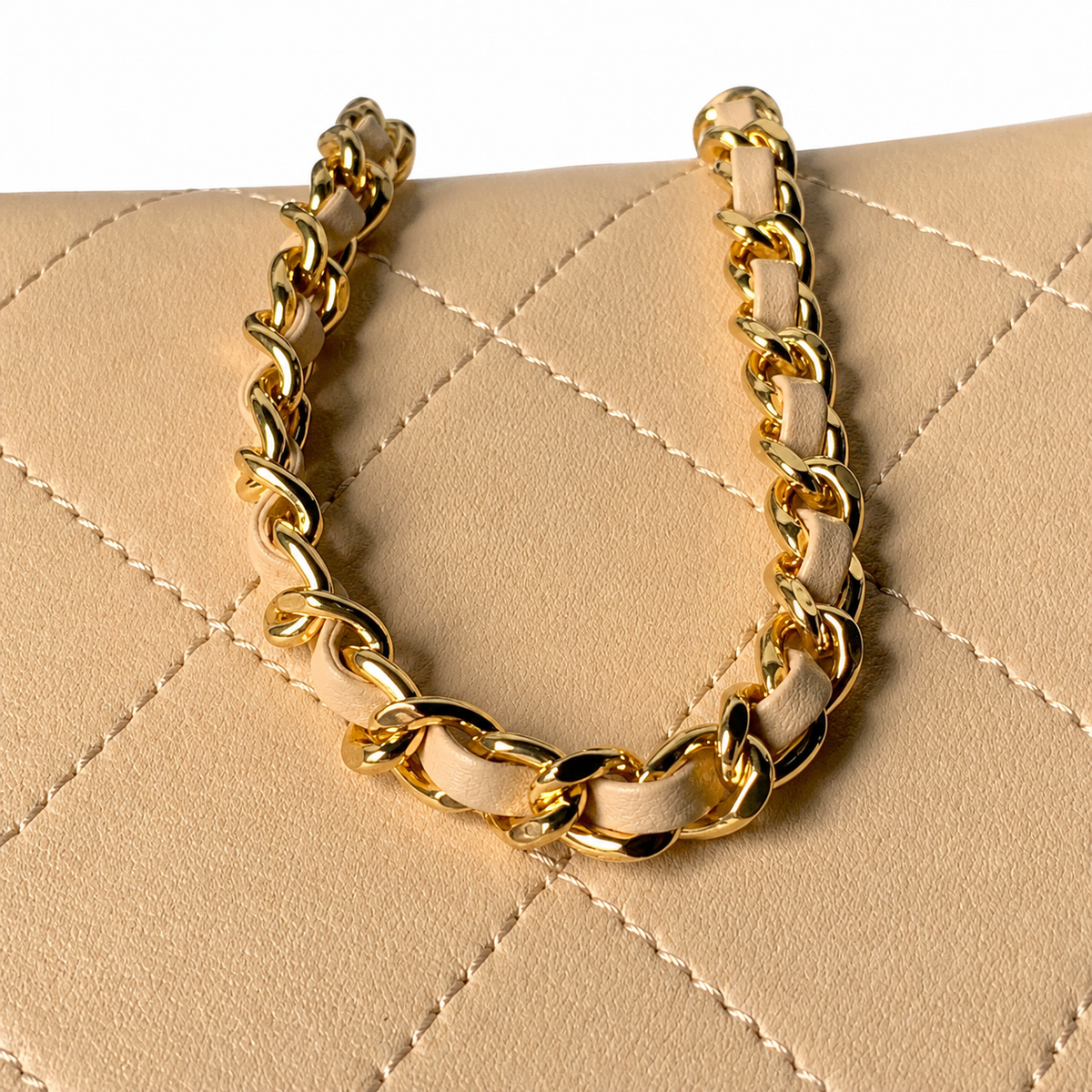 Chanel Classic Flap White Quilted Lambskin Oversized CC Bag