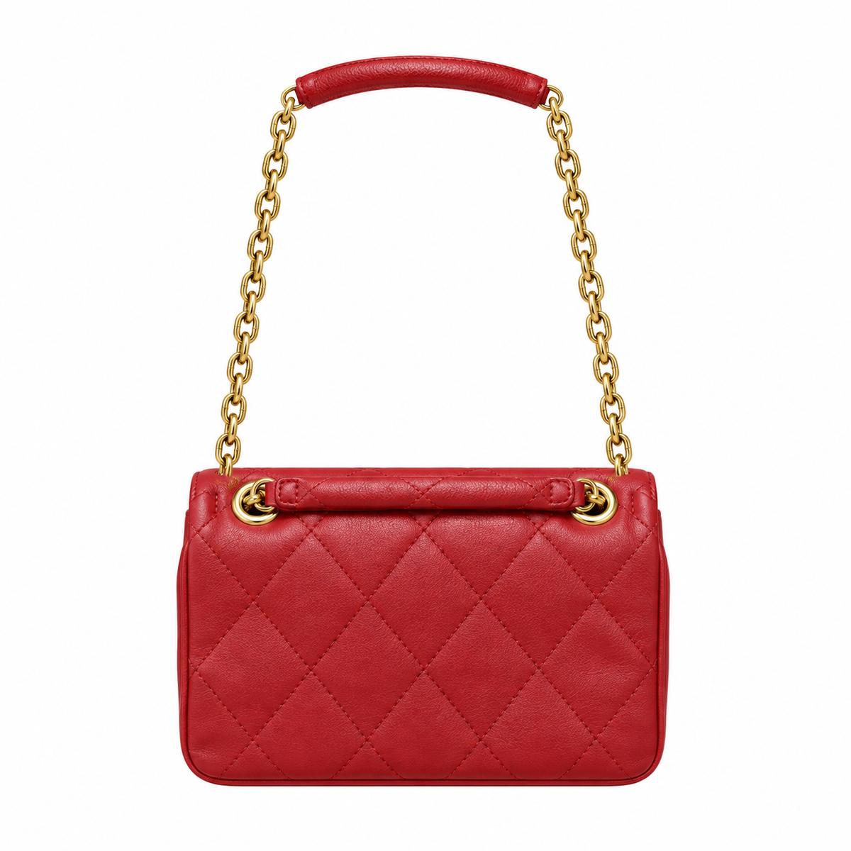Burberry Crimson Elegance Quilted Chain Bag