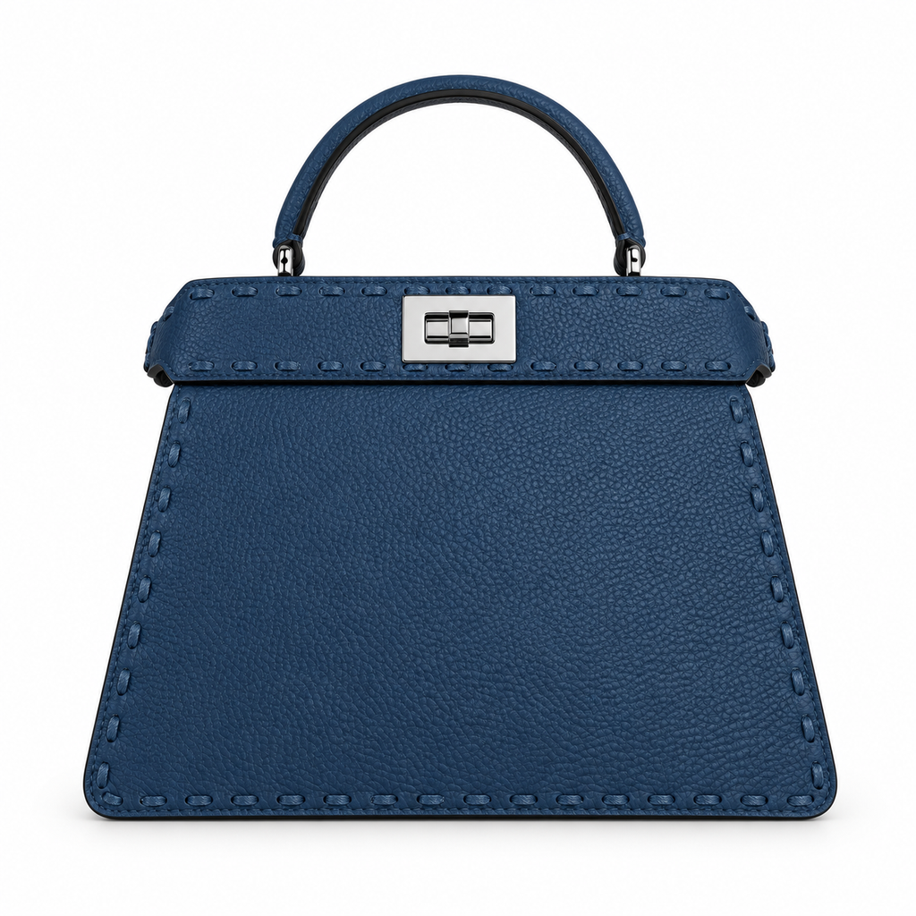 Fendi Classic FF Logo Leather Mini Handbag 20cm