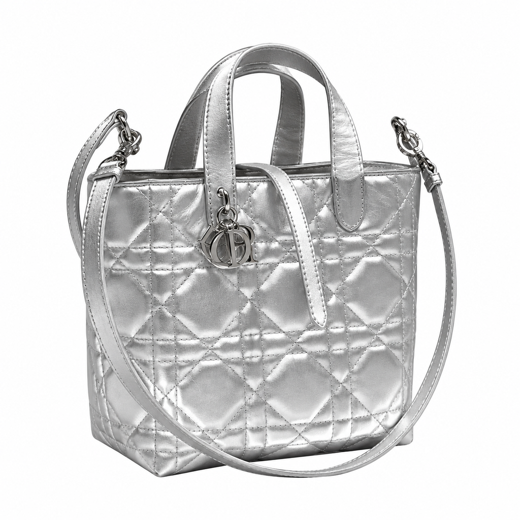 Dior Cannage Quilted Large Shoulder Tote 23cm