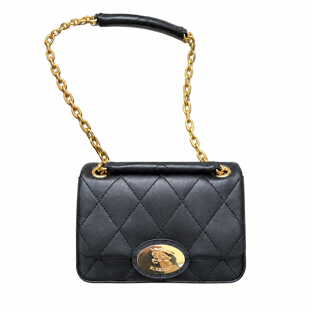 Burberry Noir Elegance Quilted Chain Bag