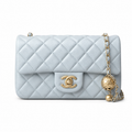 Chanel Classic Flap Bag | CC Turn-Lock Gold Chain Diamond Quilted — 13x20cm