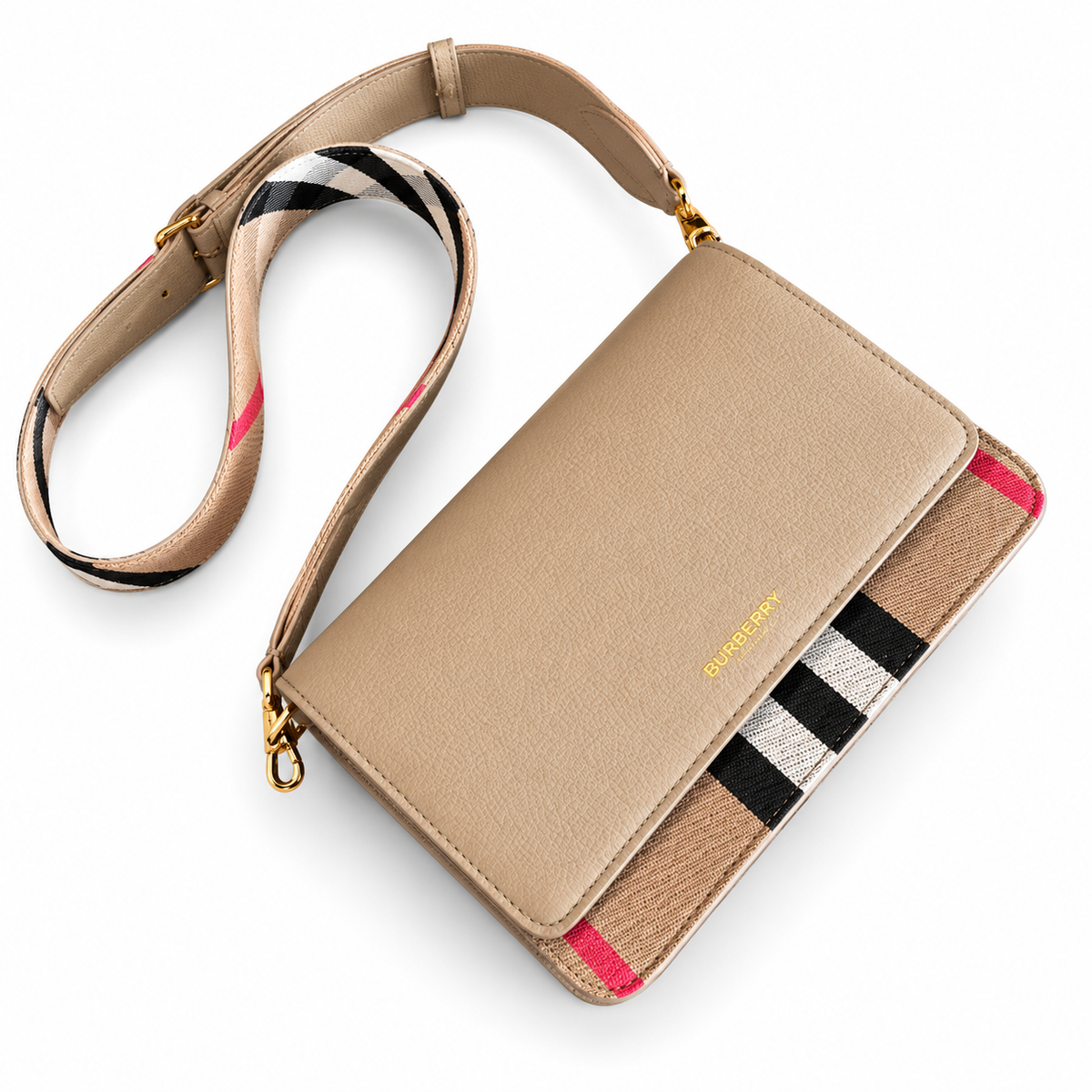 Burberry Heritage Stripe Beige Crossbody Bag