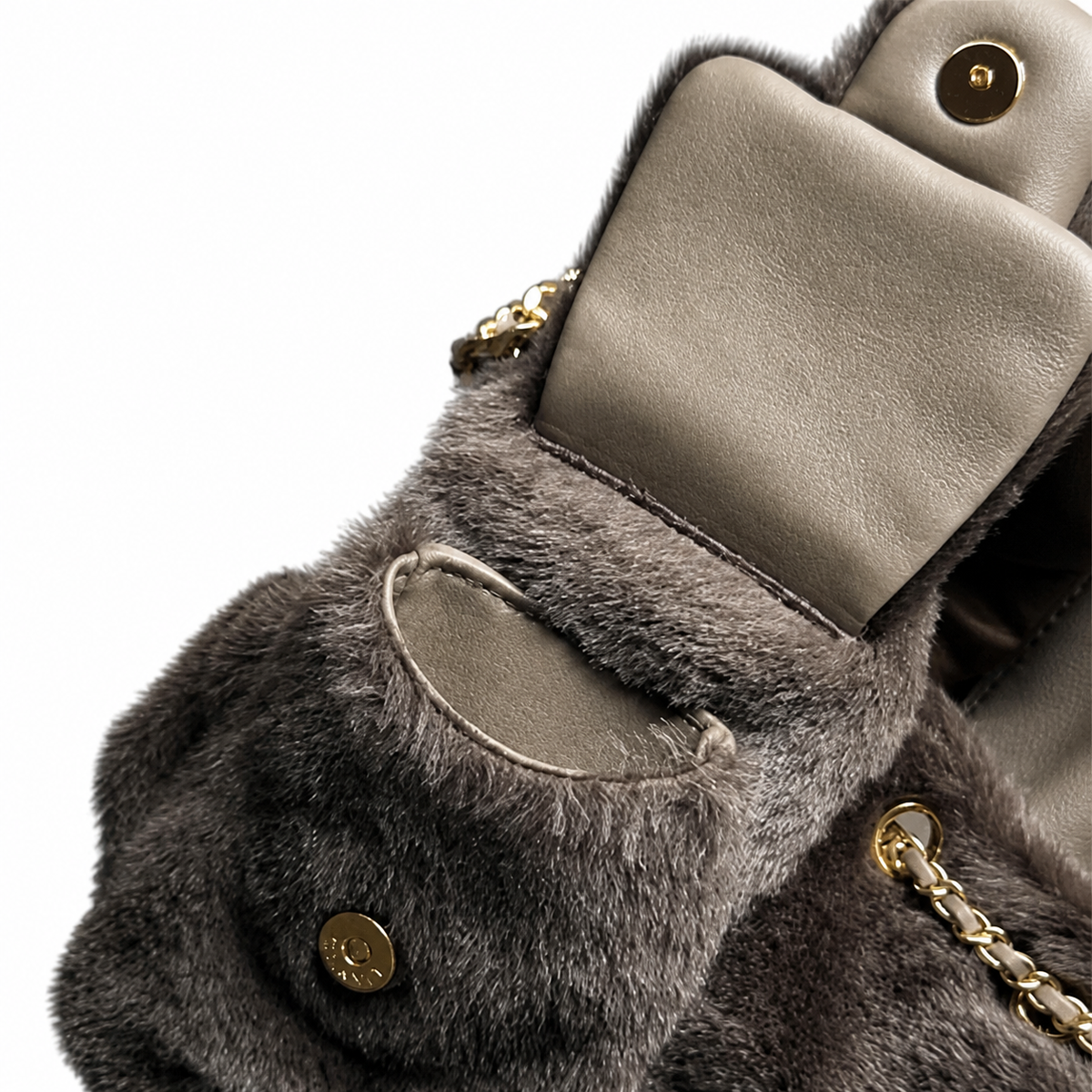 Chanel Quilted Leather Substantial Chain Crossbody