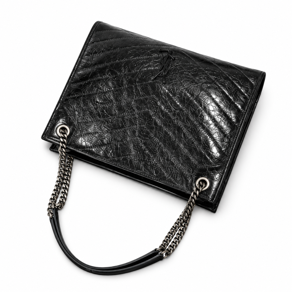 YSL Niki Shopping Bag – Black Quilted Leather